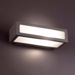Faro natron wall lamp dark grey rectangular-shaped indirect light