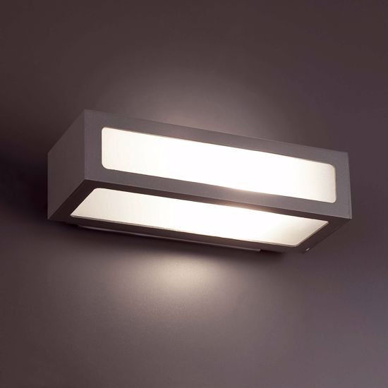 Picture of Faro natron wall lamp dark grey rectangular-shaped indirect light