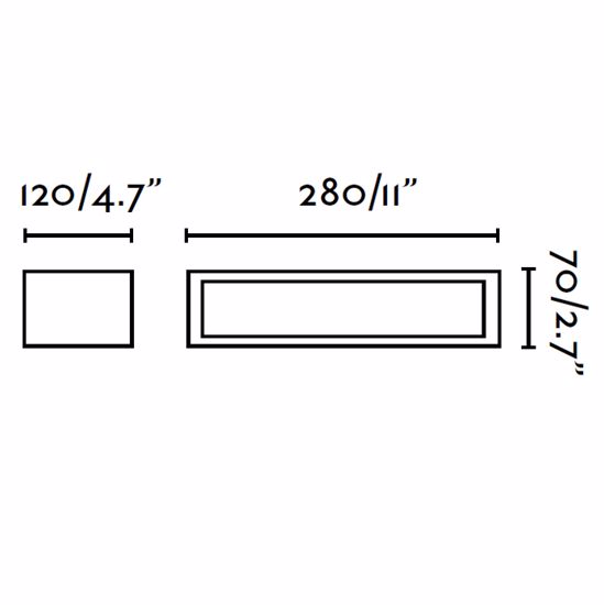 Picture of Faro natron wall lamp dark grey rectangular-shaped indirect light