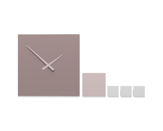 Picture of Callea design kubo modern wall clock composable plum grey clock
