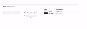 Show details for Kit tablet wall bracket for 7611 and 7614 Picture of Kit tablet wall bracket for 7611 and 7614