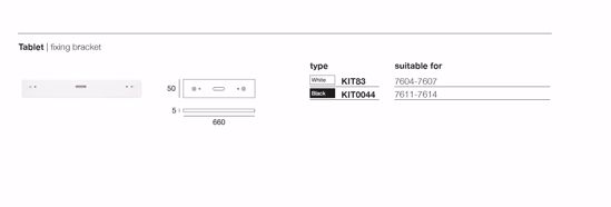 Picture of Kit tablet wall bracket for 7611 and 7614