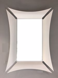 Arti e mestieri morgana wall mirror white frame contemporary design