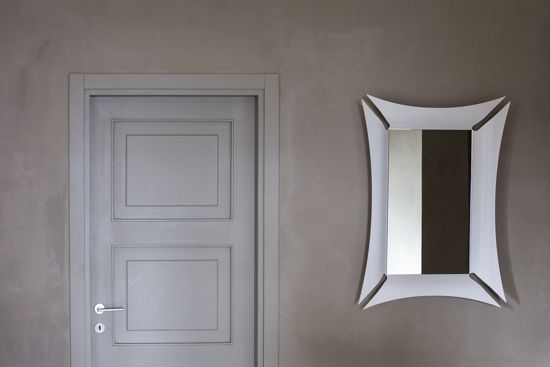 Arti e mestieri morgana wall mirror white frame contemporary design