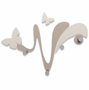 Picture of Callea design modern wall coat hooks butterfly dove grey