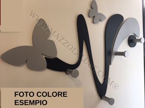 Picture of Callea design modern wall coat hooks butterfly dove grey