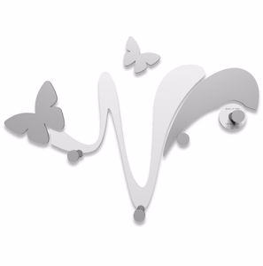 Picture of Callea design modern wall coat hooks butterfly white