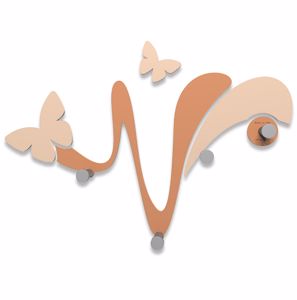 Picture of Callea design modern wall coat hooks butterfly tan