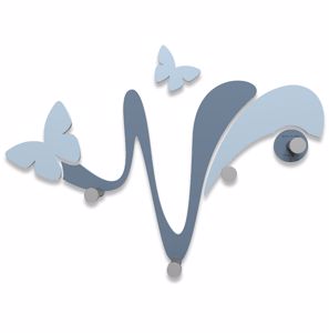 Picture of Callea design modern wall coat hooks butterfly mid blue