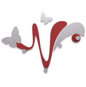 Picture of Callea design modern wall coat hooks butterfly ruby