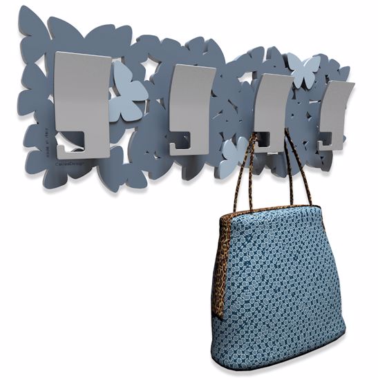 Picture of Callea design modern coat rack butterflies mid blue
