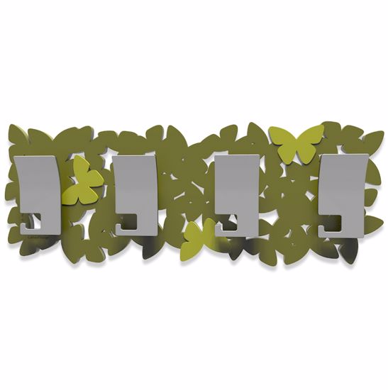 Picture of Callea design modern coat rack butterflies olive green