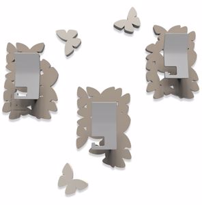 Callea design modern coat hooks wall mounted butterflies dove grey