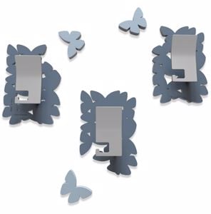 Picture of Callea design modern coat hooks wall mounted butterflies mid blue