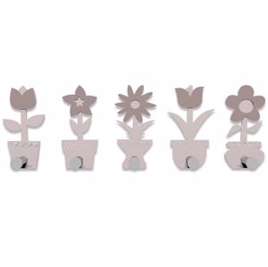 Show details for Callea design modern coat rack hooks little flowers shell pink Picture of Callea design modern coat rack hooks little flowers shell pink