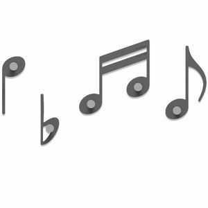 Picture of Callea design rossini coat hooks musical notes quartz grey