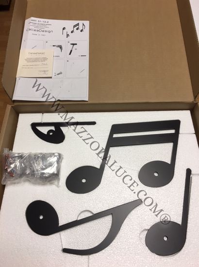 Picture of Callea design rossini coat hooks musical notes quartz grey
