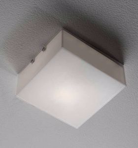 Squared wall/ceiling lamp modern white glass diffuser 20x20