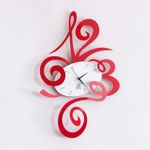 Arti e mestieri robin wall clock ø51 red modern design 