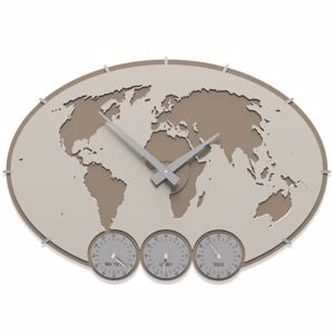 Picture of Callea design greenwich wall clock planisphere with time zones lino colour