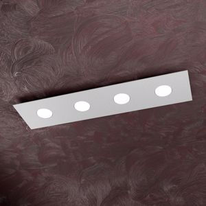 Picture of Plafoniera led 4 luci rettangolare per cucina grigio moderna toplight