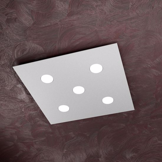 Picture of Top light area led ceiling light 5 lamps grey design ultra slim metal body