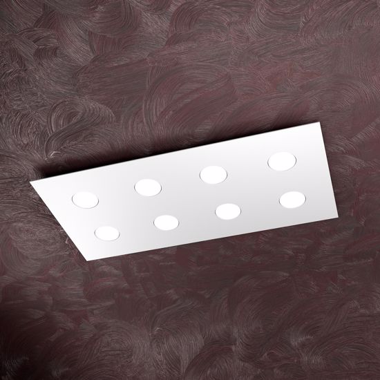 Top light area led ceiling lamp rectangular 8 lights