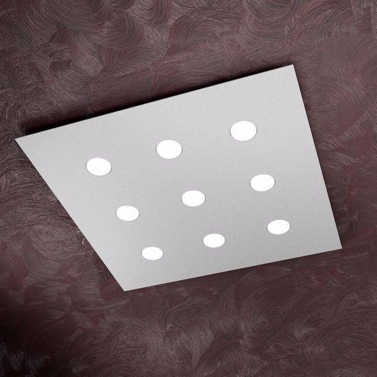 Picture of Top light area led ceiling light 9 lights white ultra slim squared design