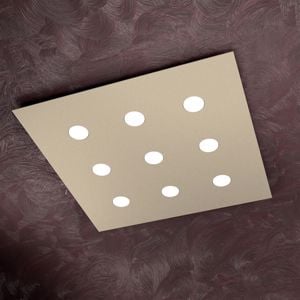 Top light area led ceiling light 9 lights sand slim metal design