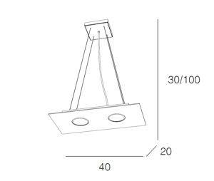 Picture of Toplight area suspension led modern economic