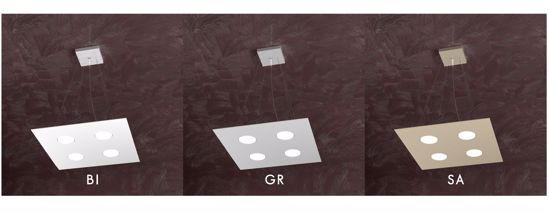 Picture of Squared pendant light modern grey finishing plate collection toplight