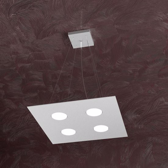 Picture of Squared pendant light modern grey finishing plate collection toplight