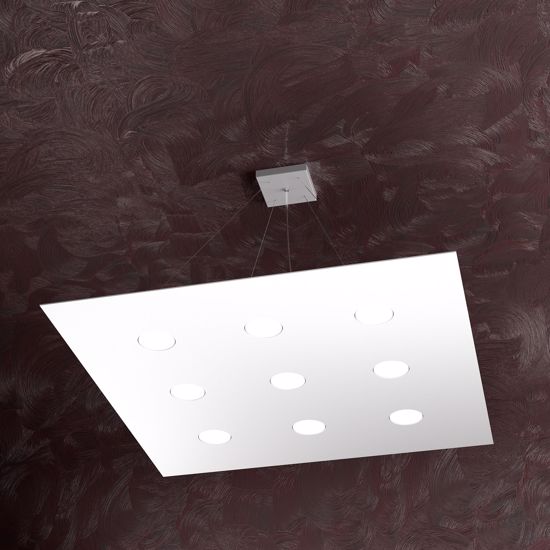 Picture of Top light area led suspension square white 9 lights