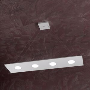 Lampadario led per cucina moderna grigio 4 luci rettangolare toplight area