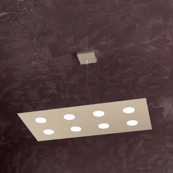 Top light area 8 led pendant light sand colour modern design