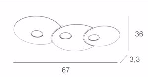 Show details for Top light sand cloud led ceiling 3 lights original design Picture of Top light sand cloud led ceiling 3 lights original design