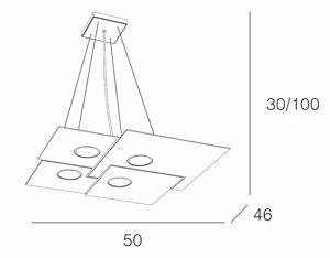 Picture of Top light plate pendant led 4 lights modern design