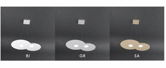 Picture of White pendant light double lighting 2+1 lights toplight cloud modern design