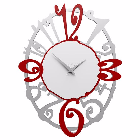 Picture of Callea design michelle oval wall clock ruby modern design 