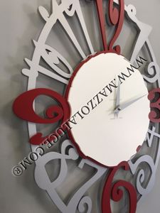 Callea design michelle oval wall clock ruby modern design 