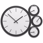 Wall clock time zones white