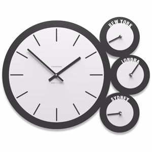 Picture of Wall clock time zones white