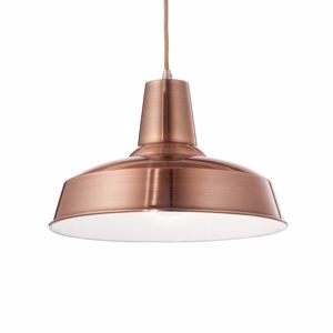 Ideal lux moby sp1 copper suspension  dome bell in metal black