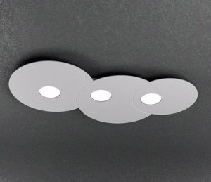 Toplight grey cloud led ceiling 3 lights metal modern design