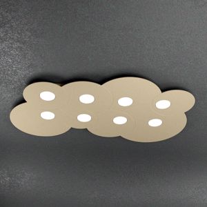 Big ceiling light 8 leds grey metal cloud toplight