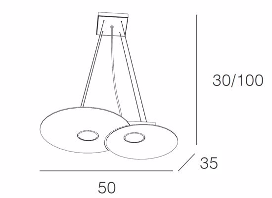 Picture of Modern sand cloud led pendant 2 lights toplight