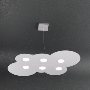 Picture of Lampadario moderno gx53 led grigio 6 luci per soggiorno top light cloud