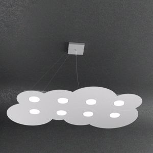 Picture of Lampadario moderno grigio 8 luci gx53 led toplight cloud per soggiorno