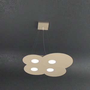 Picture of Lampadario per cucina 4 lampadine led metallo sabbia top light