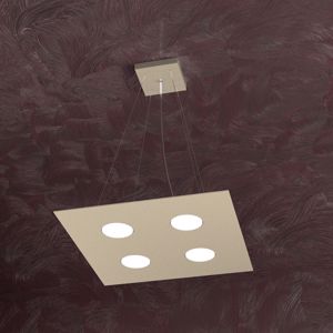 Toplight area sabbia lampadario quadrato per cucina moderna 4 luci led